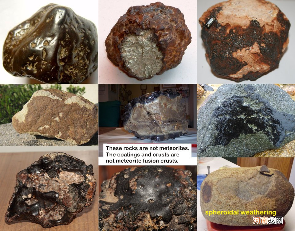 陨石多样的熔壳特征 陨石的熔壳特征方面