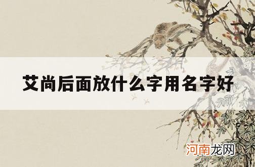 艾尚后面放什么字用名字好_艾尚名字什么意思