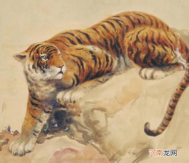 徐悲鸿画虎图 老虎国画作品欣赏