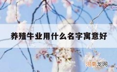 养殖牛业用什么名字寓意好_养殖牛起什么名字好