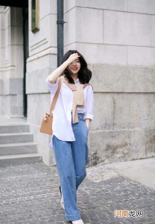 夏天宽松的搭配虽然舒适但是容易显胖