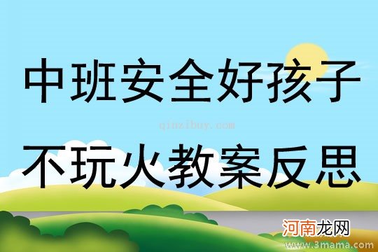 中班安全我们不玩火教案反思