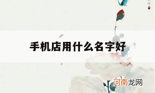 手机店用什么名字好_手机店起个什么名字好