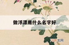 做浮漂用什么名字好_浮漂用什么做的