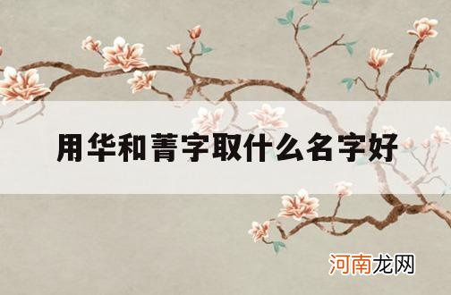 用华和菁字取什么名字好_菁字在名字中的含义