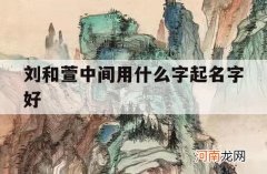 刘和萱中间用什么字起名字好_刘艺萱名字怎么样