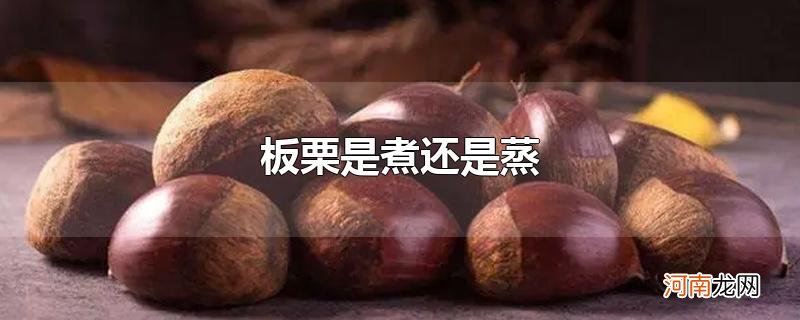 板栗是煮还是蒸