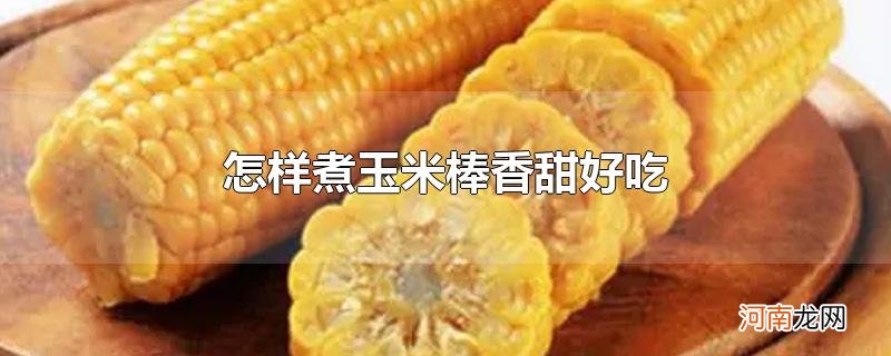 怎样煮玉米棒香甜好吃