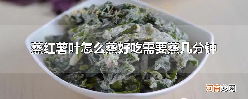 蒸红薯叶怎么蒸好吃需要蒸几分钟