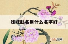 妹妹起名用什么名字好_妹妹可以起什么名字