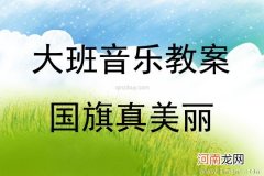 附教学反思 大班音乐活动教案：《国旗红红的哩》教案