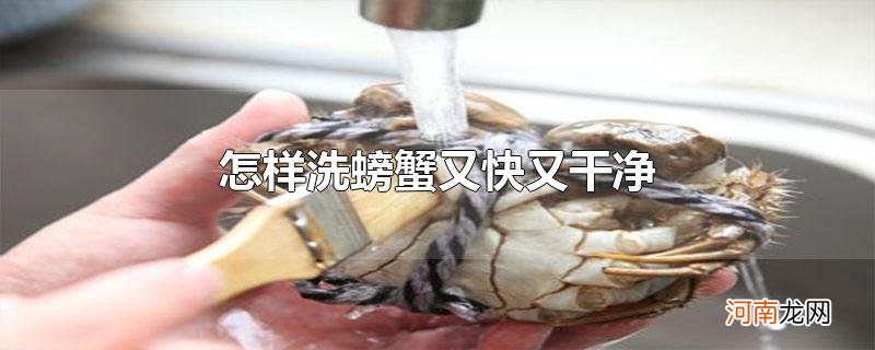 怎样洗螃蟹又快又干净