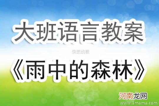 大班语言活动雨中的森林教案