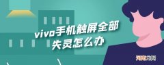 vivo手机触屏全部失灵怎么办优质