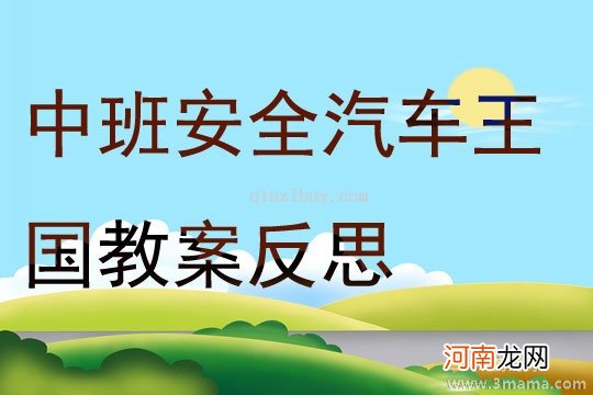 中班主题各种各样的汽车教案反思