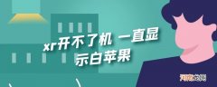 xr开不了机 一直显示白苹果优质