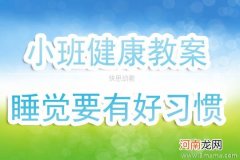 附教学反思 小班健康活动教案：良好的睡眠习惯教案