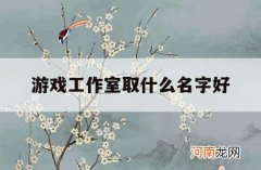 游戏工作室取什么名字好_有创意的游戏工作室名字