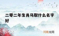 二零二年生肖马取什么名字好_二零二一年属马