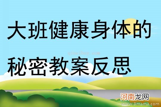 附教学反思 大班健康活动教案：身体的秘密教案