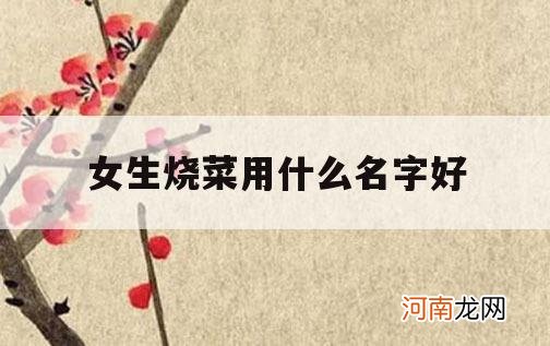 女生烧菜用什么名字好_烧菜取什么名字好