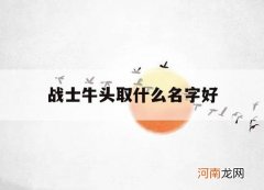 战士牛头取什么名字好_牛头人取名字经典