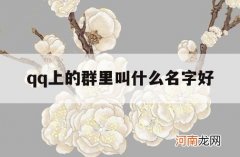 qq上的群里叫什么名字好_的群名称叫什么好听