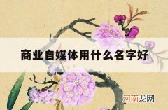 商业自媒体用什么名字好_适合做自媒体的名字