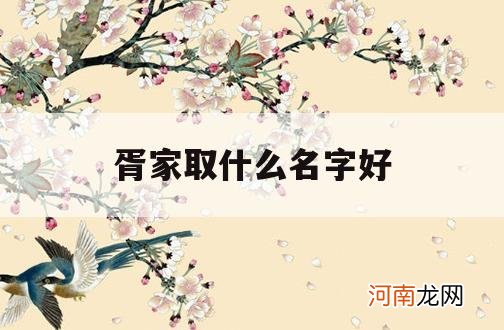 胥家取什么名字好_胥姓取有寓意名字