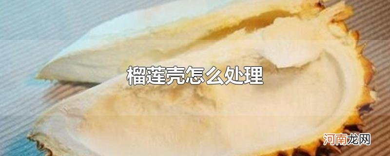 榴莲壳怎么处理