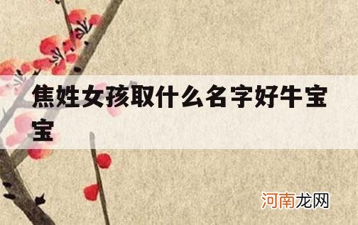 焦姓女孩取什么名字好牛宝宝_焦姓宝宝取名大全