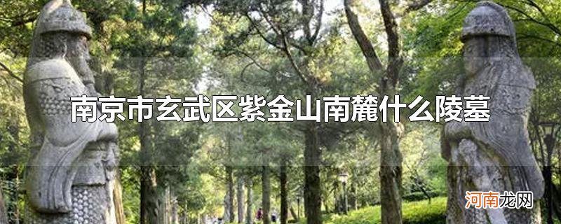 南京市玄武区紫金山南麓什么陵墓