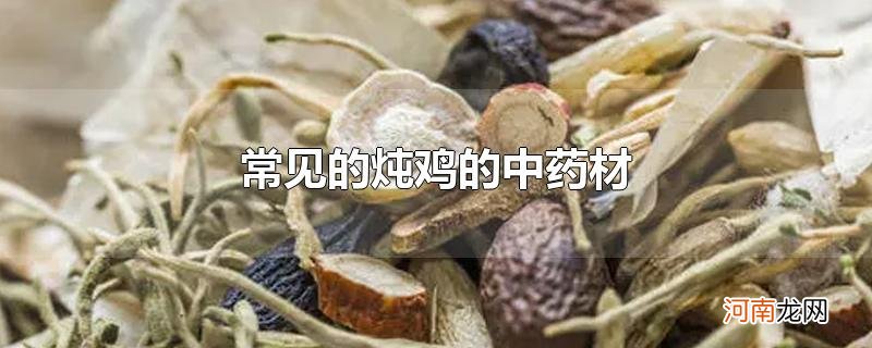 常见的炖鸡的中药材