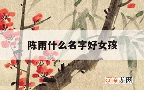 陈雨什么名字好女孩_陈雨这个名字的含义