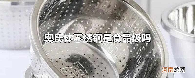 奥氏体不锈钢是食品级吗