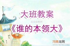 附教学反思 大班社会活动教案：谁的本领大教案