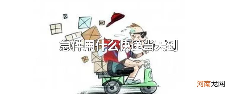 急件用什么快递当天到