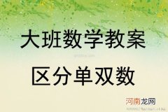 中班数学活动认识10以内的单双数教案反思