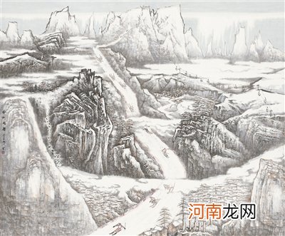 冰雪山水画的新境界 现代雪景山水画图片