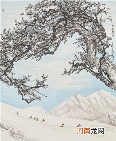 冰雪山水画的新境界 现代雪景山水画图片