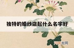 独特的婚纱店起什么名字好_关于婚纱店的名字