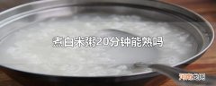 煮白米粥20分钟能熟吗