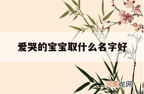 爱哭的宝宝取什么名字好_爱哭的人取什么网名