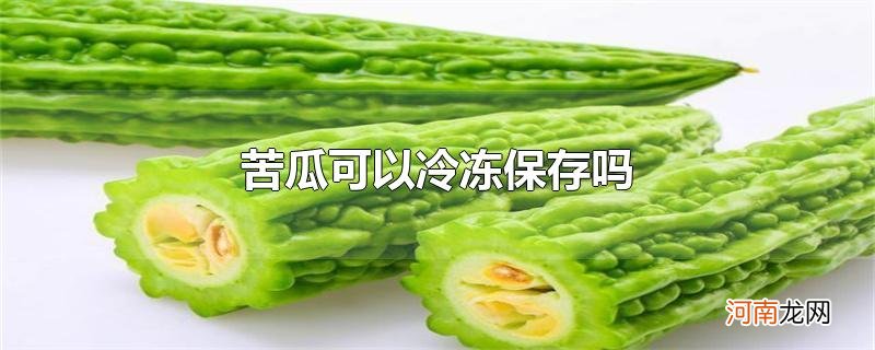 苦瓜可以冷冻保存吗