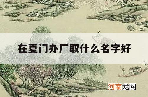 在夏门办厂取什么名字好_厦门有什么好厂