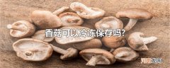 香菇可以冷冻保存吗?