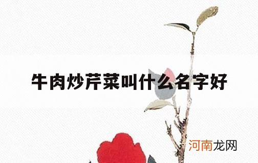 牛肉炒芹菜叫什么名字好_什么芹菜炒牛肉好吃