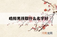 皓阳男孩取什么名字好_皓什么名字好听男孩