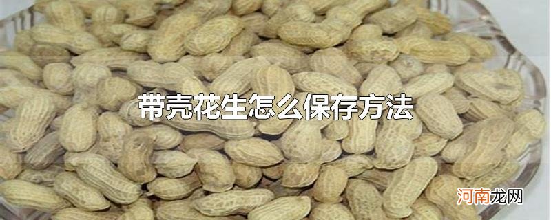 带壳花生怎么保存方法