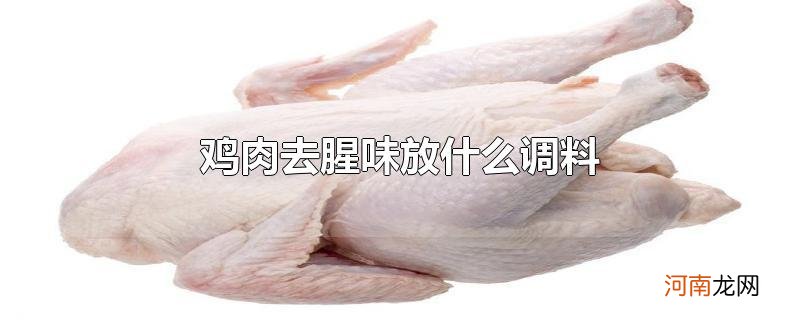 鸡肉去腥味放什么调料